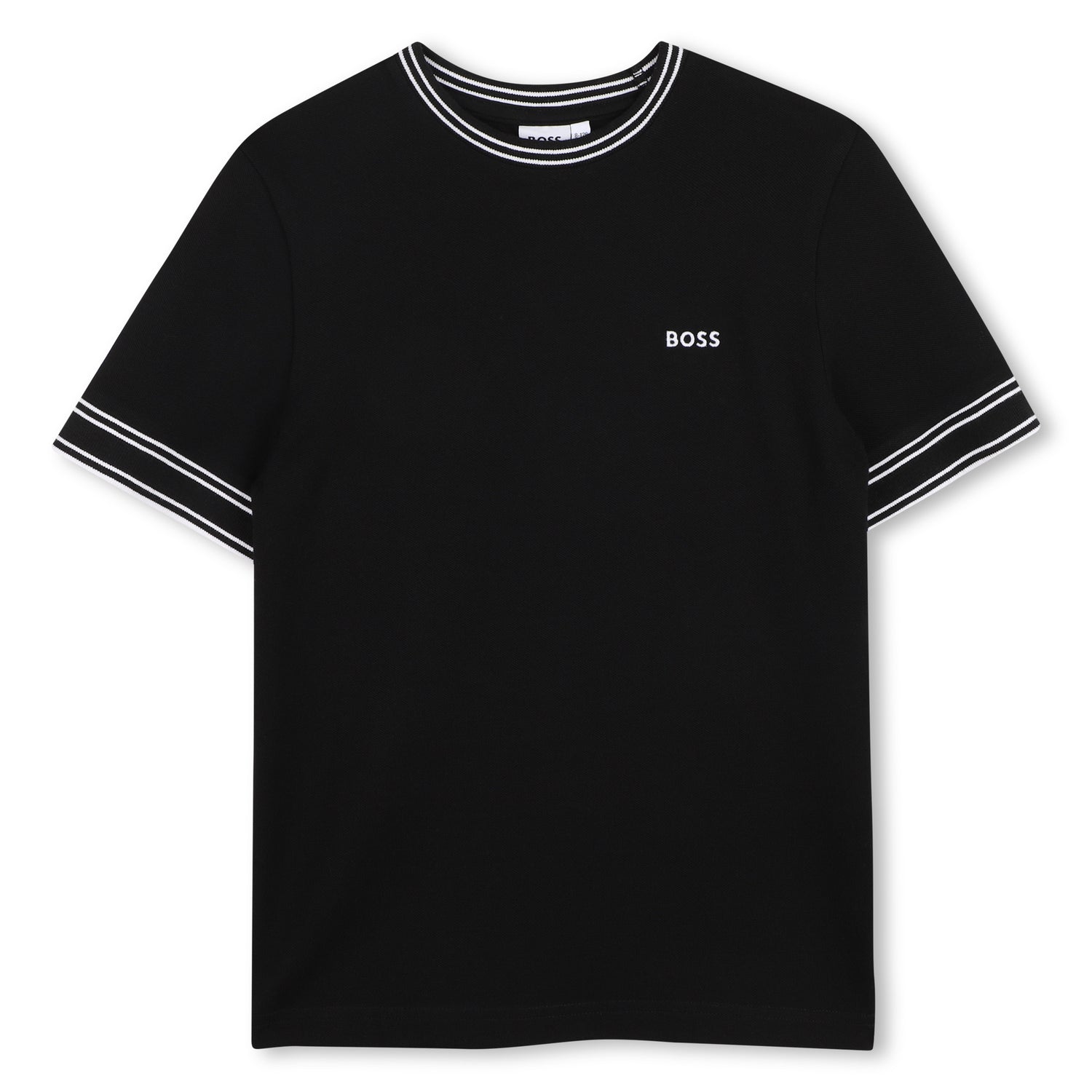 Camiseta Basics Piqué Franjas Blanca