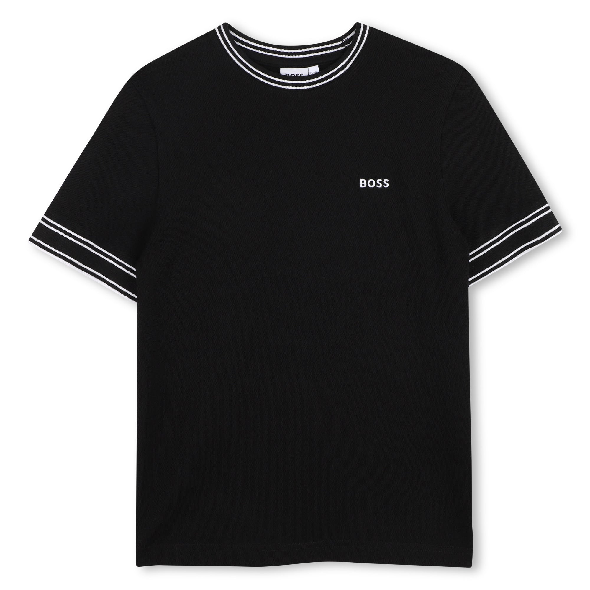 Camiseta Basics Piqué Franjas Blanca