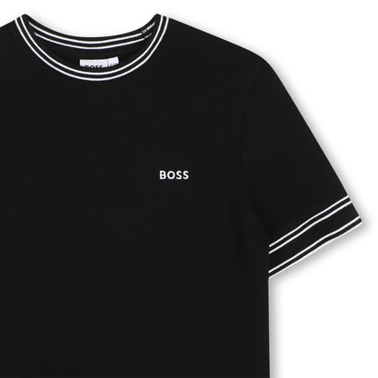 Camiseta Basics Piqué Franjas Blanca