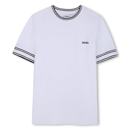 Camiseta Basics Piqué Franjas Negra
