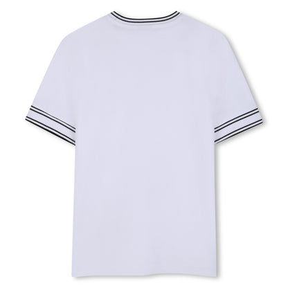 Camiseta Basics Piqué Franjas Negra