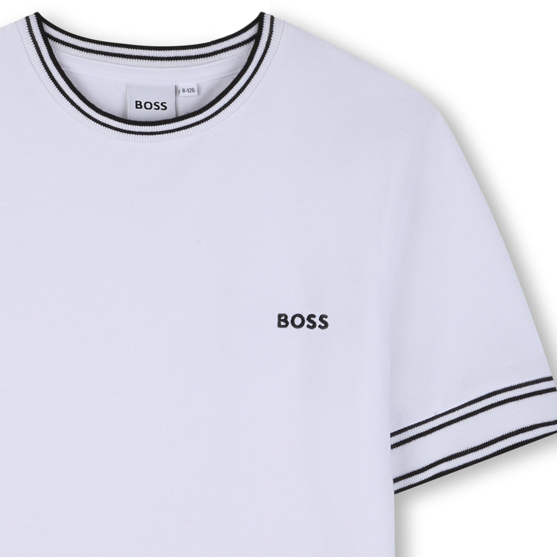 Camiseta Basics Piqué Franjas Negra