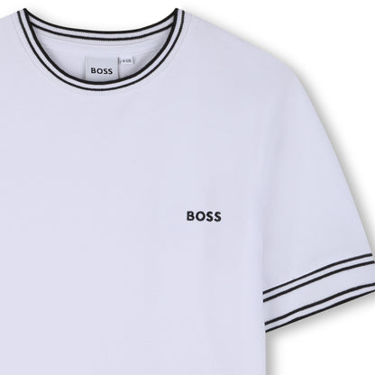Camiseta Basics Piqué Franjas Negra