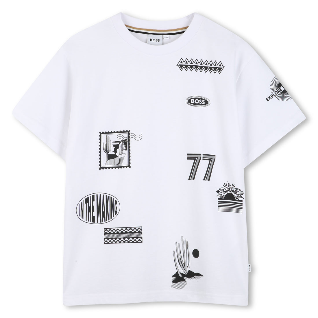 Camiseta Estampados Deportivos Blanca