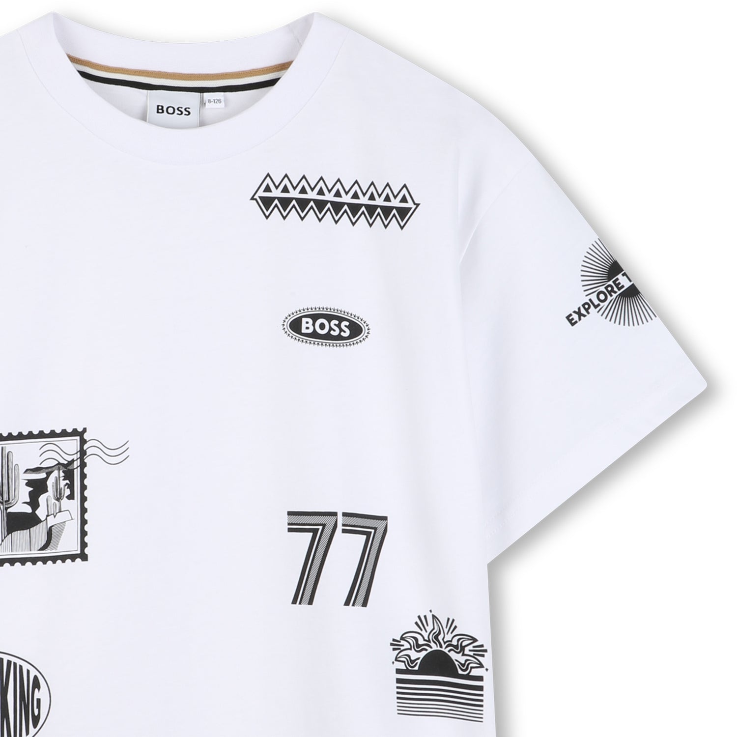 Camiseta Estampados Deportivos Blanca