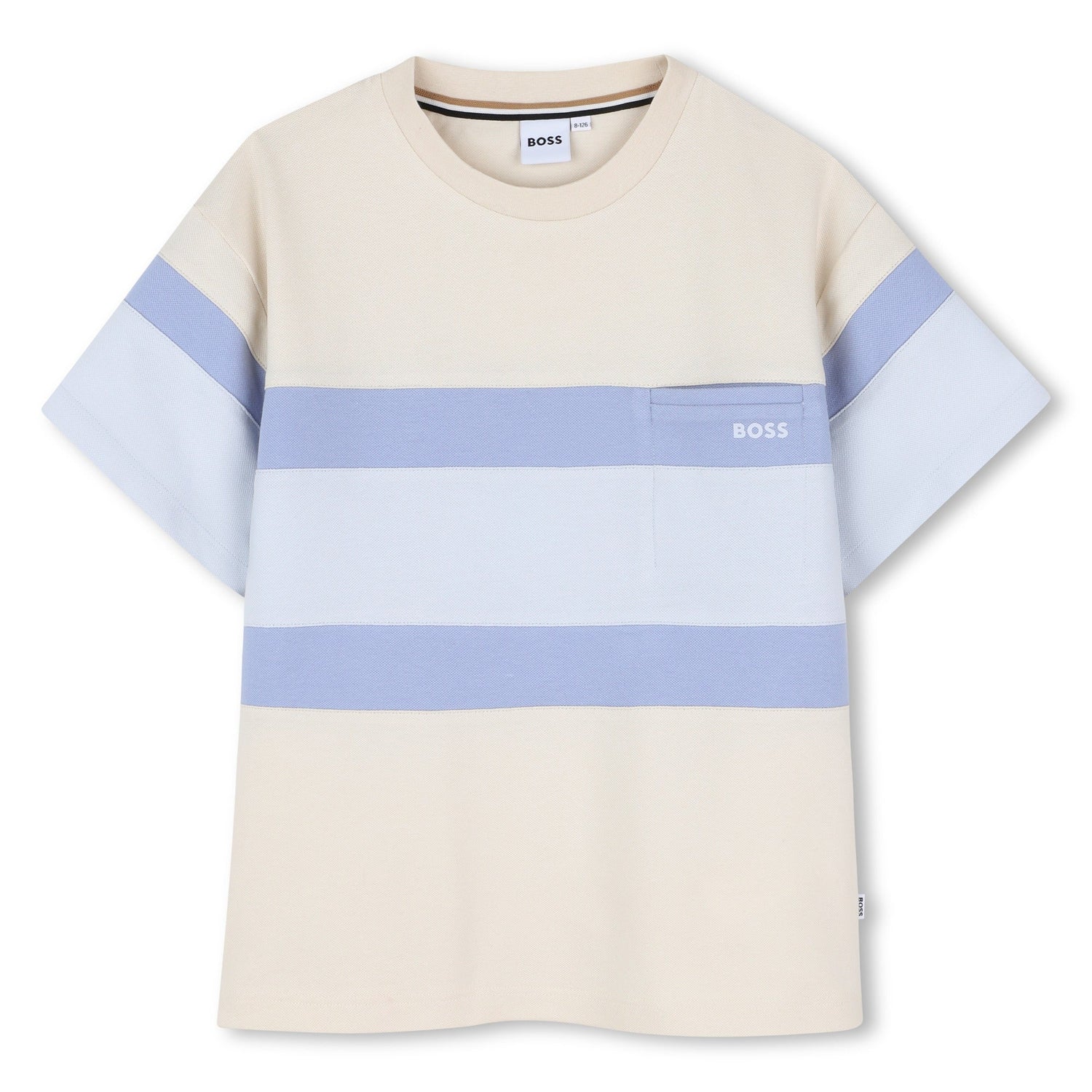 Camiseta Piqué Rayas Vainilla