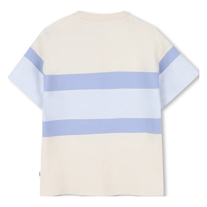 Camiseta Piqué Rayas Vainilla