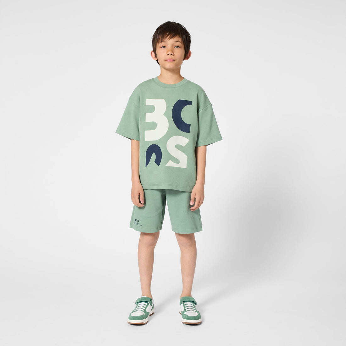 Camiseta Maxi Logo Boston Verde