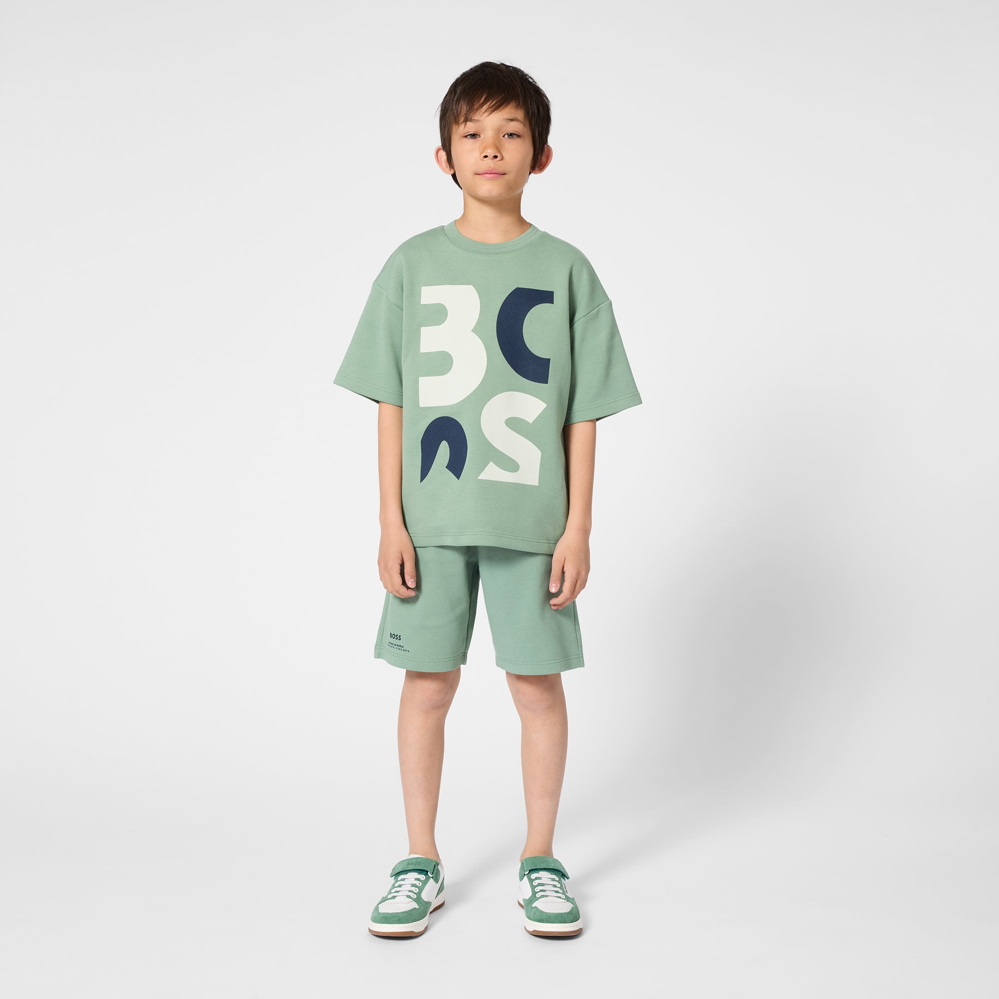 Camiseta Maxi Logo Boston Verde