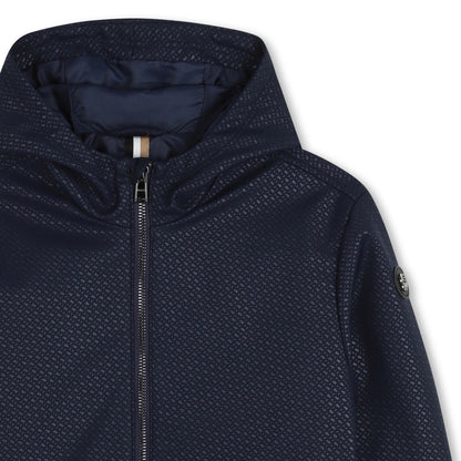 Cortavientos Hooded Monograma Double B Azul