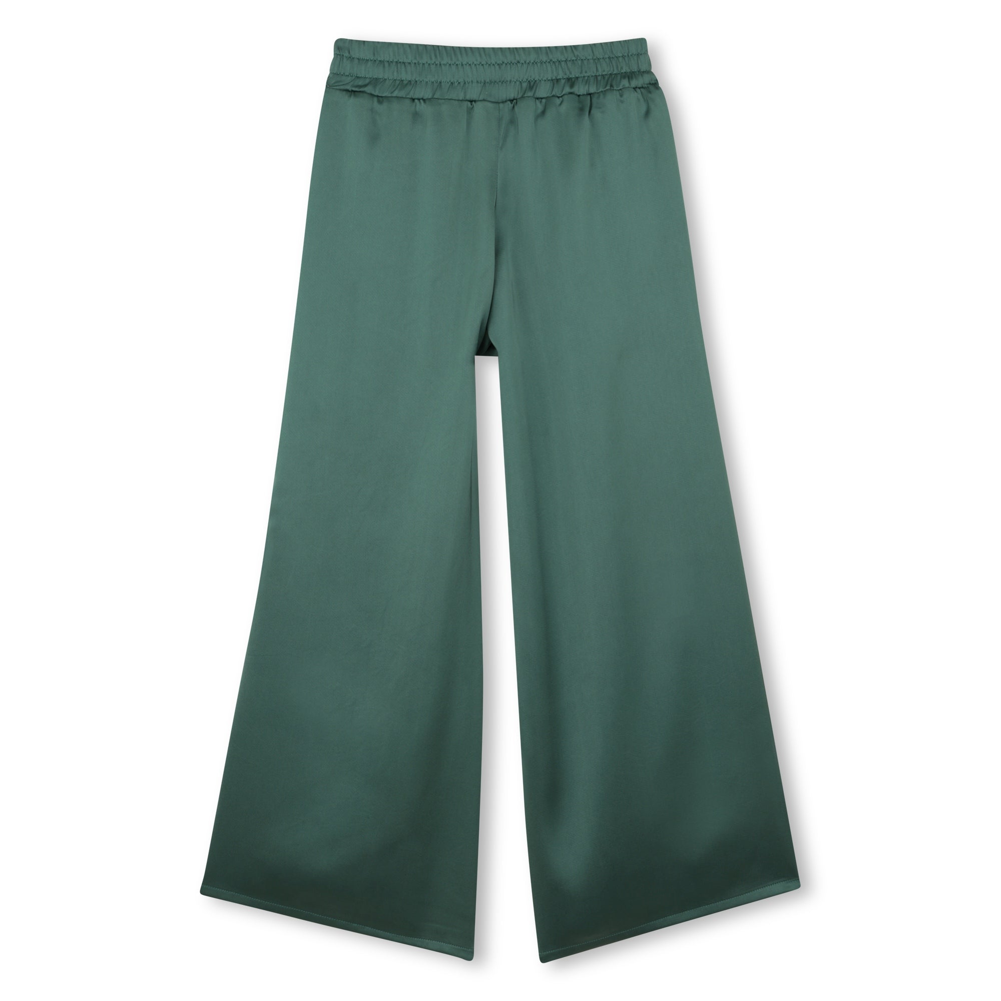 Pantalón Satinado Cintura Elástica Vert Sapin
