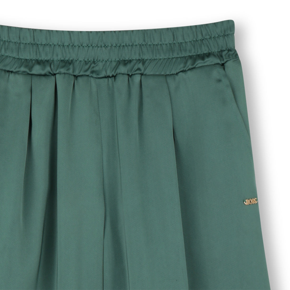Pantalón Satinado Cintura Elástica Vert Sapin