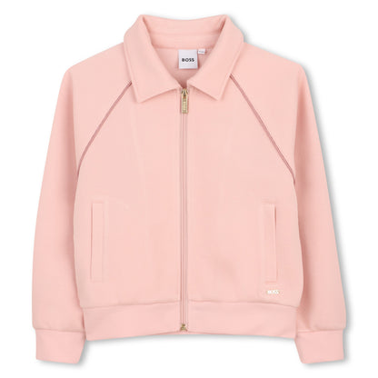 Cardigan Polo Piqué Rosé Pétale