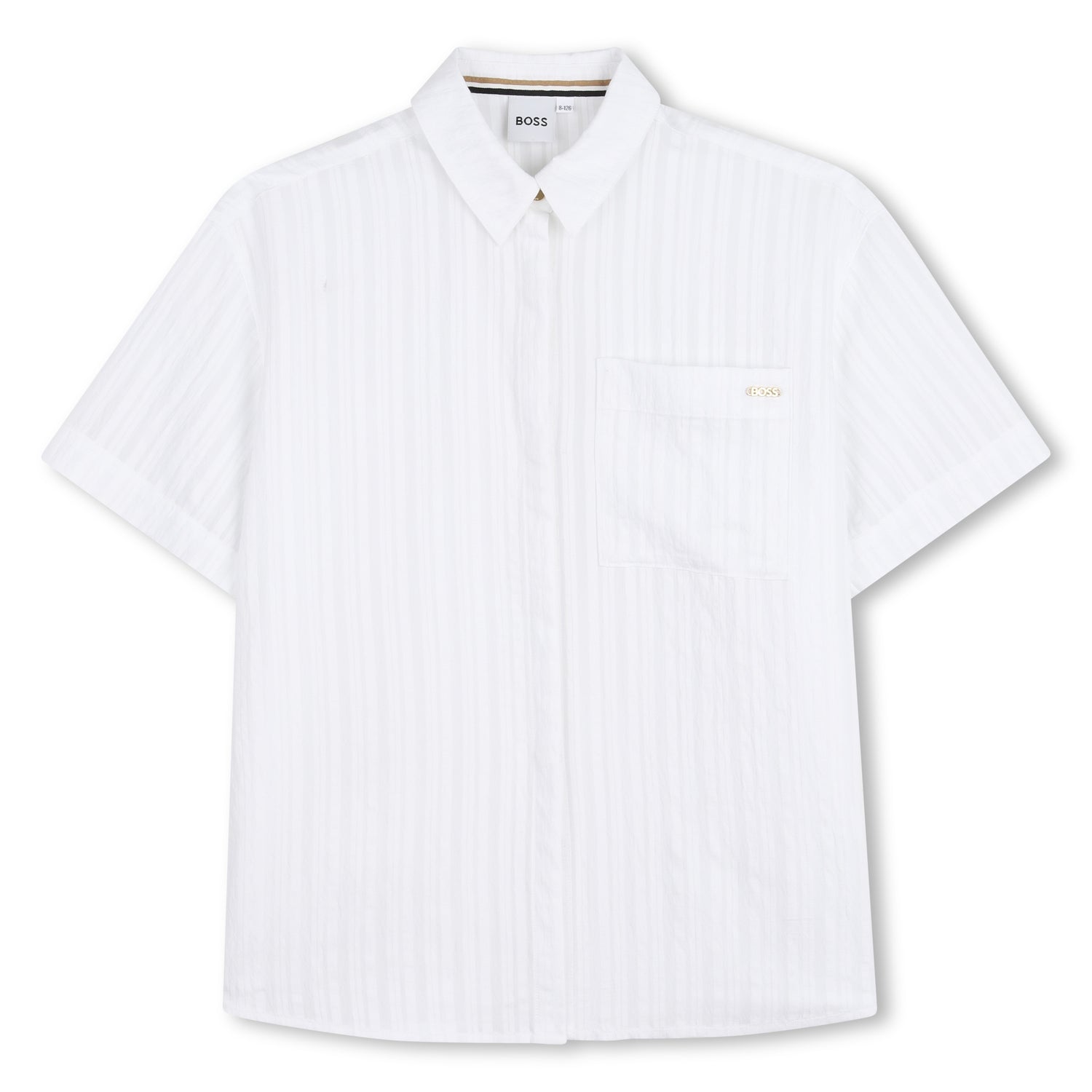 Camisa Seersucker Bolsillo Blanca