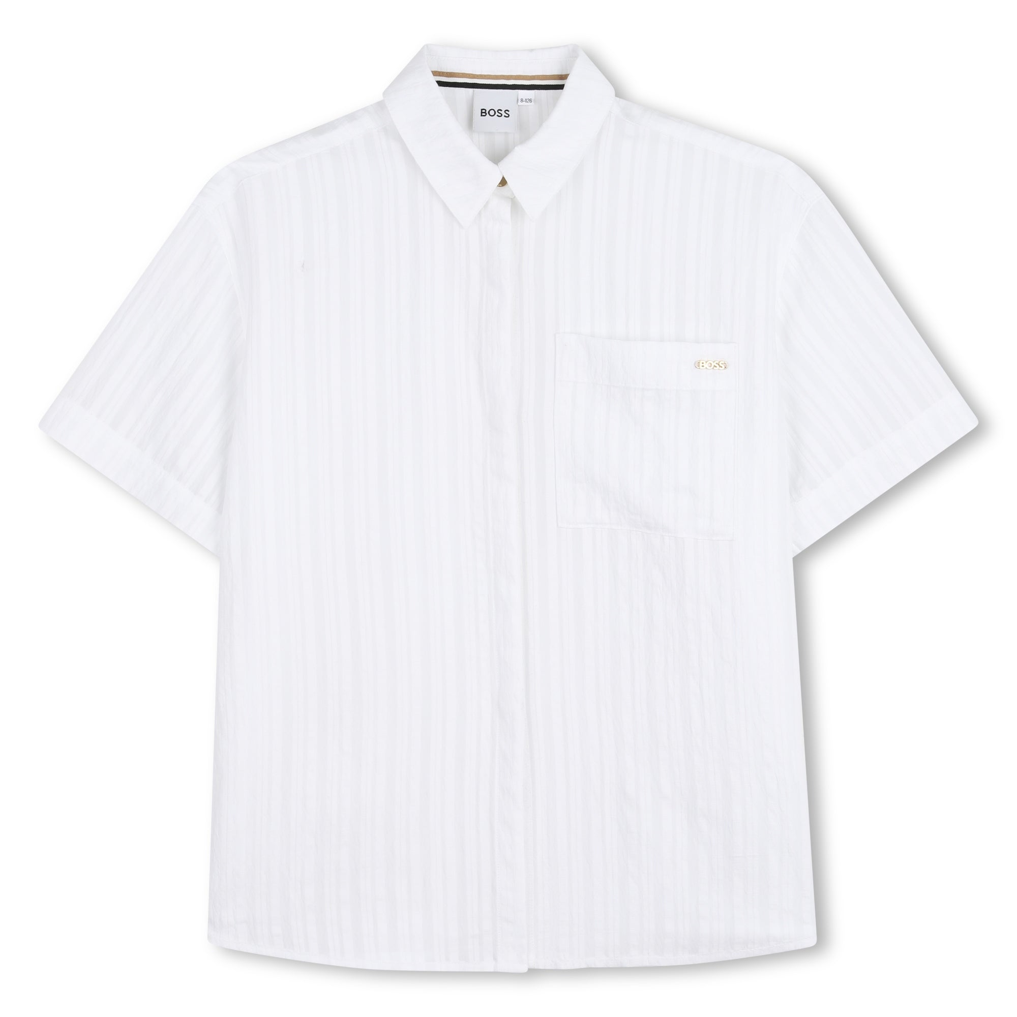 Camisa Seersucker Bolsillo Blanca