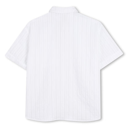 Camisa Seersucker Bolsillo Blanca