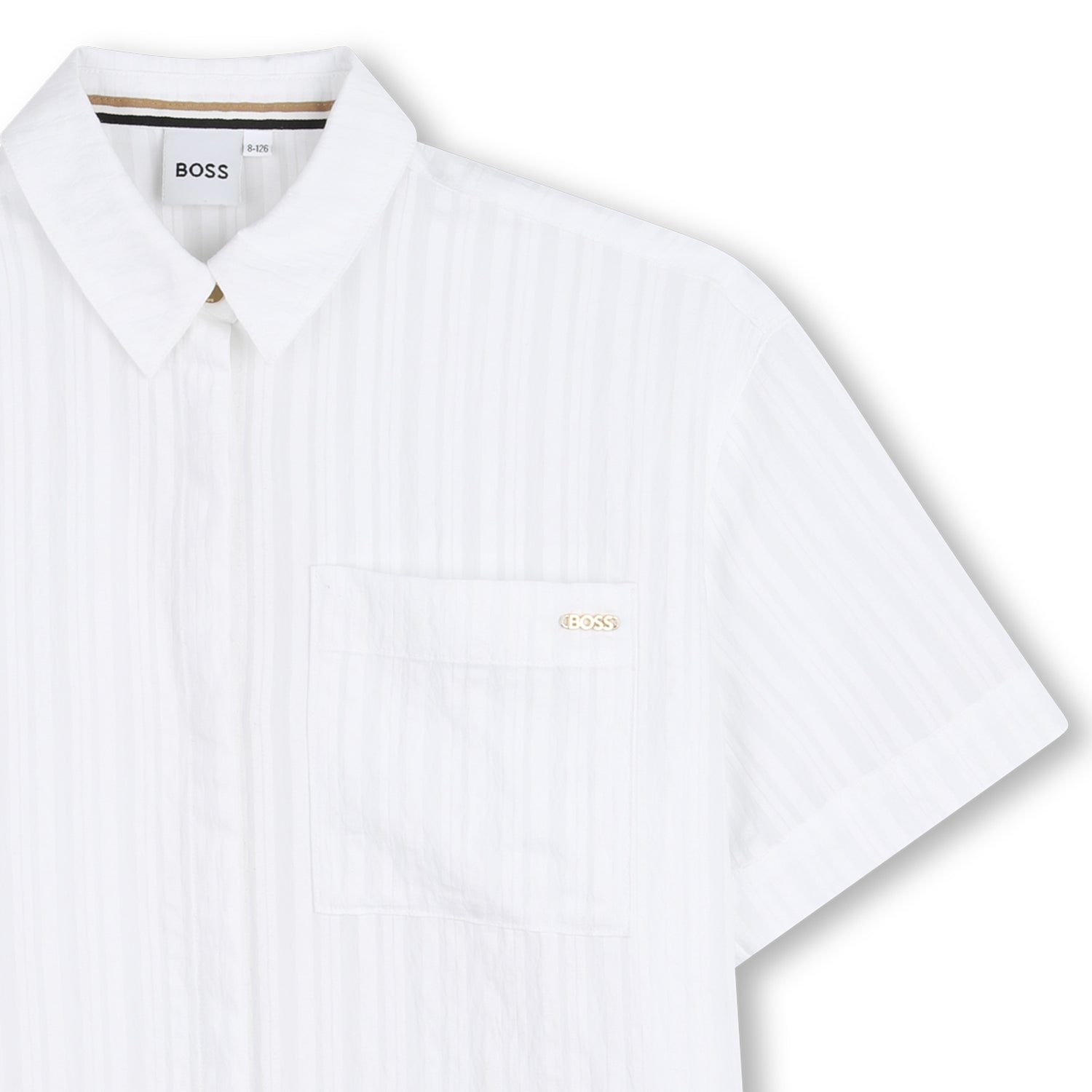 Camisa Seersucker Bolsillo Blanca