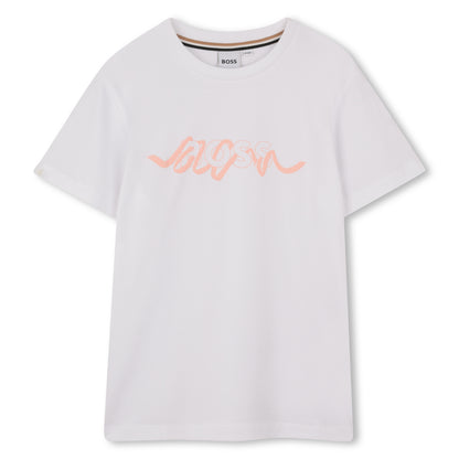 Camiseta Logo Efecto Cinta Blanco