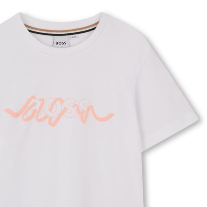 Camiseta Logo Efecto Cinta Blanco