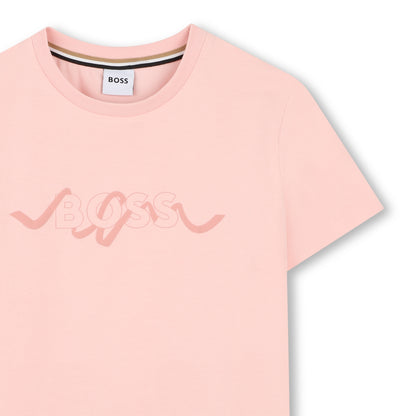 Camiseta Logo Efecto Cinta Rosé Pétale