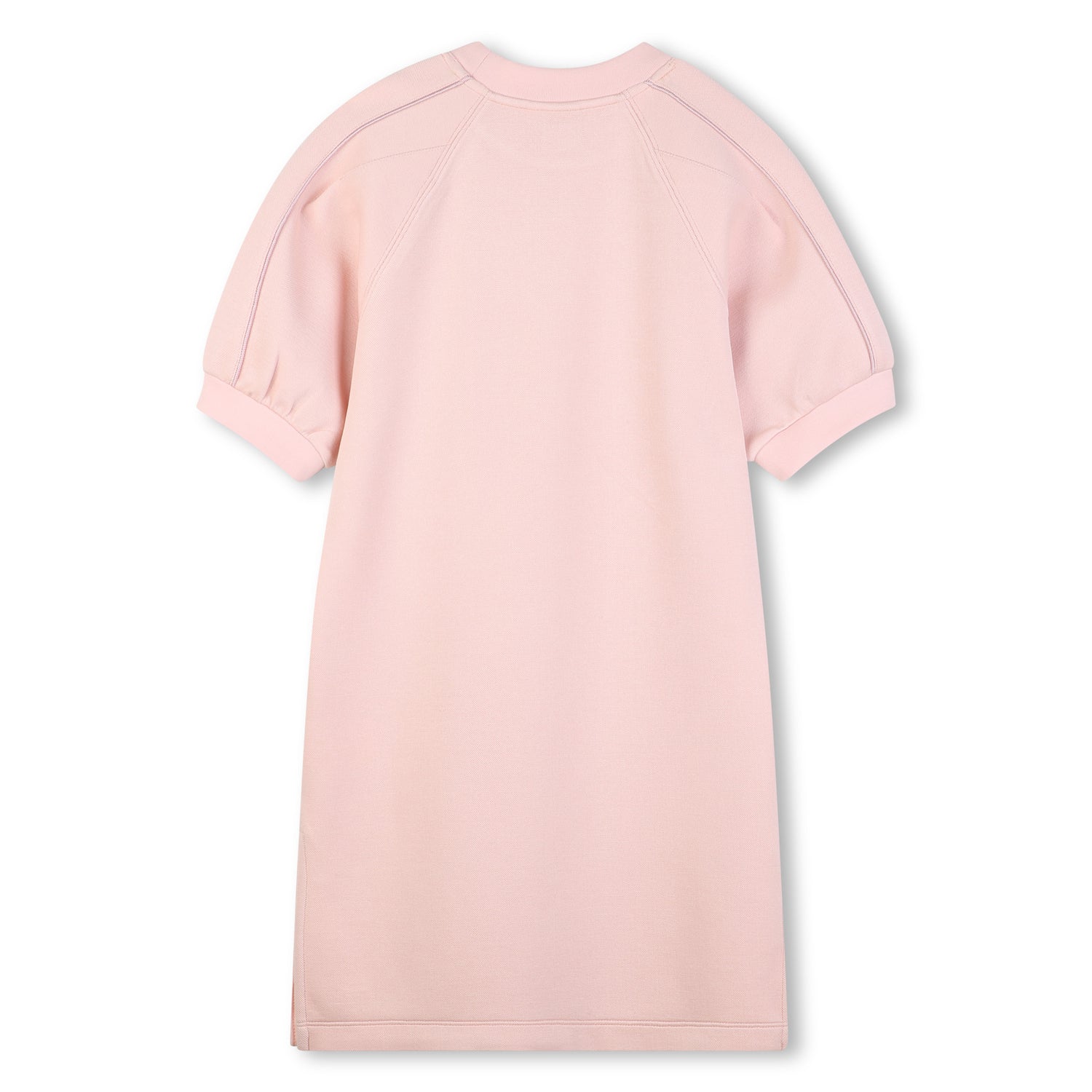 Vestido Piqué Mangas Abullonadas Rosé Pétale
