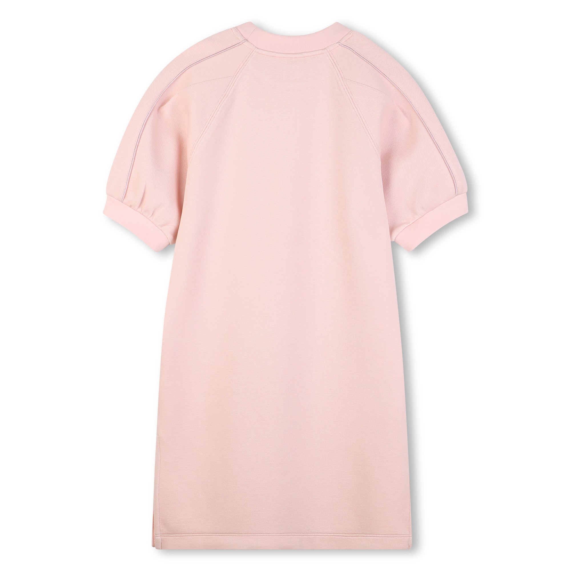 Vestido Piqué Mangas Abullonadas Rosé Pétale