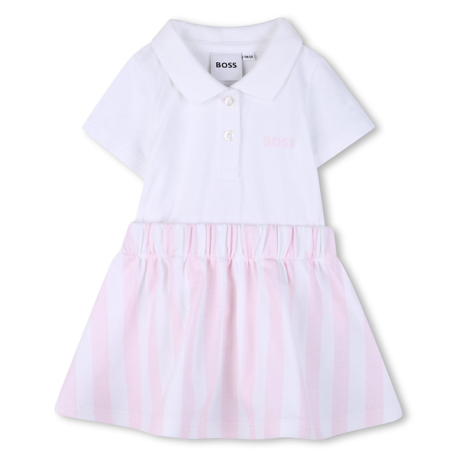 Vestido Polo Piqué Falda Rayas Festival Bloom