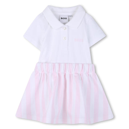 Vestido Polo Piqué Falda Rayas Festival Bloom
