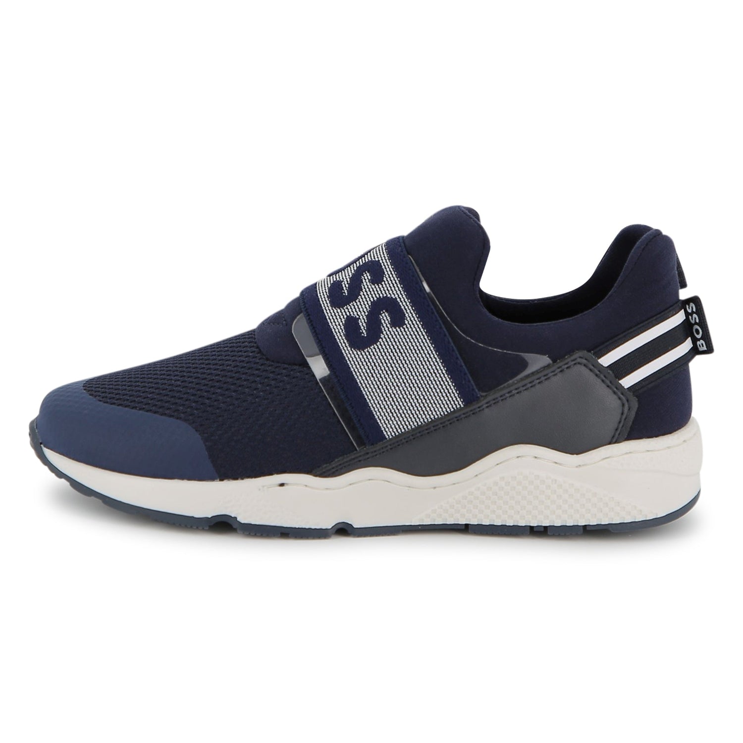 Sneakers Textil | Cuero Elástico Azul