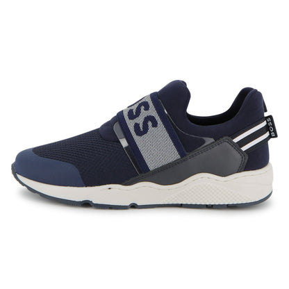 Sneakers Textil | Cuero Elástico Azul