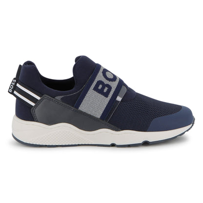 Sneakers Textil | Cuero Elástico Azul