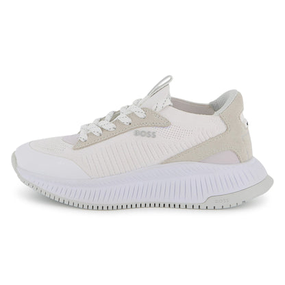 Sock Sneakers Textil | Gamuza Blanco