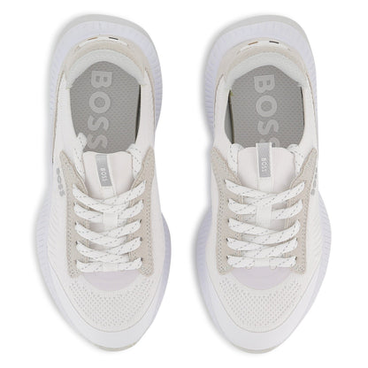 Sock Sneakers Textil | Gamuza Blanco