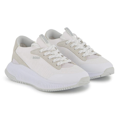 Sock Sneakers Textil | Gamuza Blanco