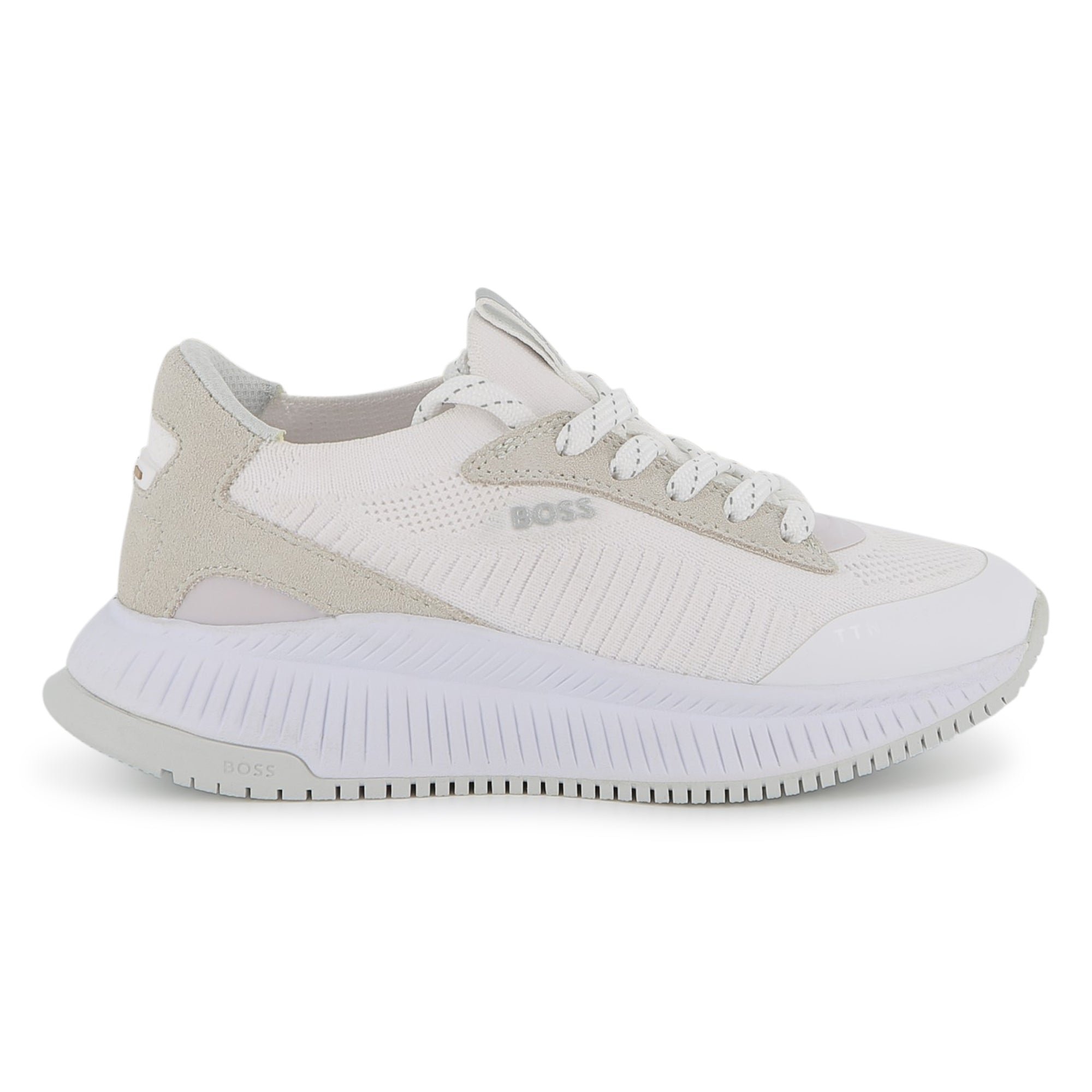 Sock Sneakers Textil | Gamuza Blanco