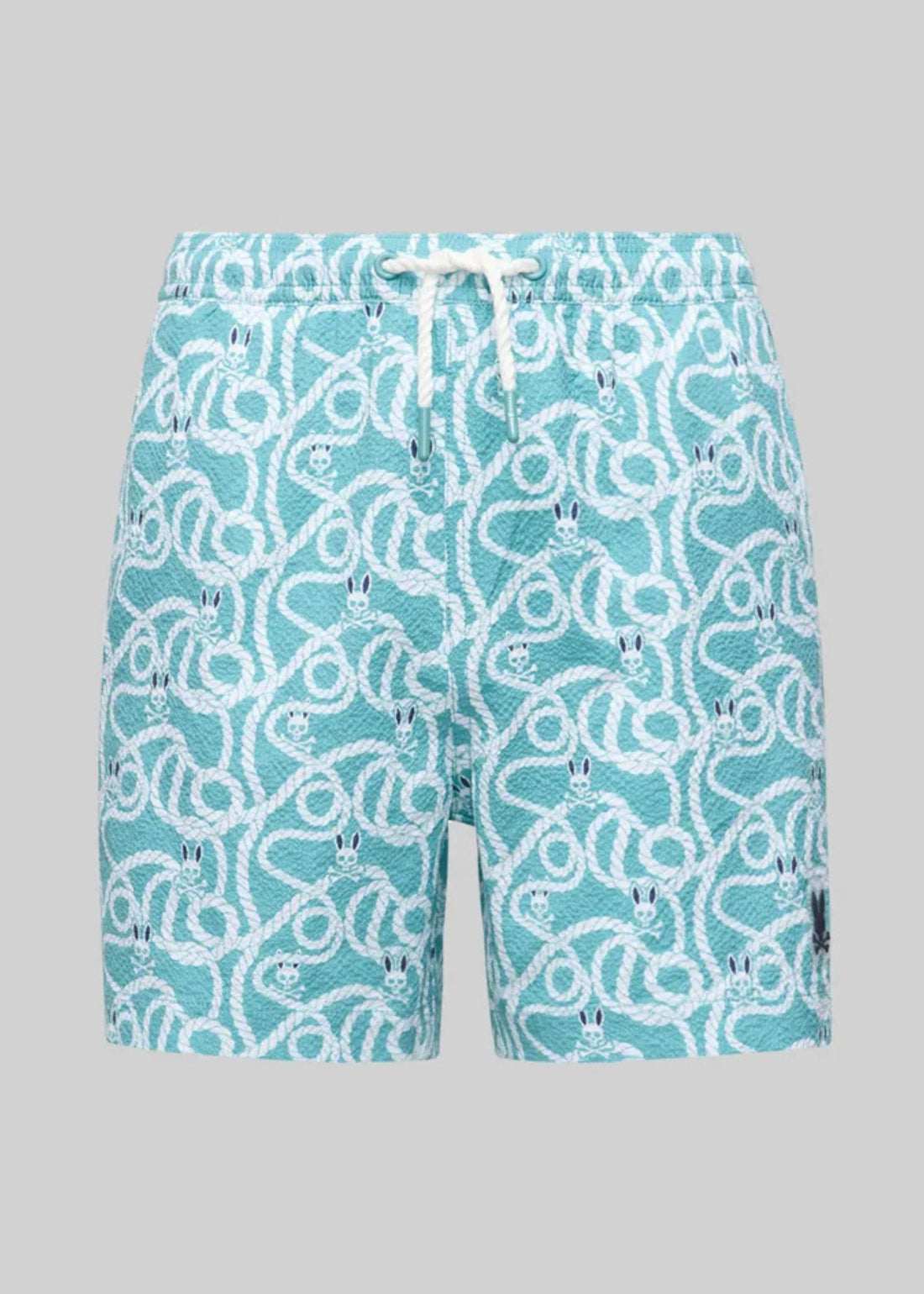 Bermuda Cyrus Azul Estampada Secado Rápido