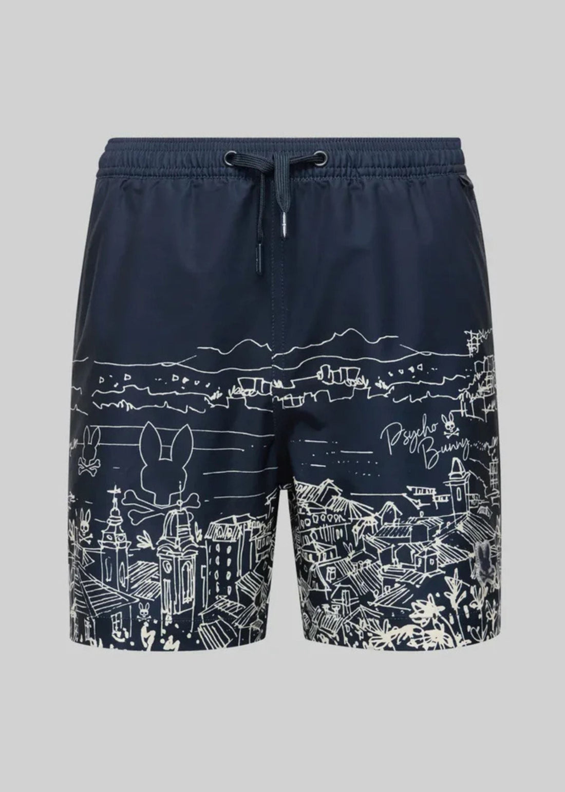 Bermuda Naxos Azul Estampado Secado Rápido