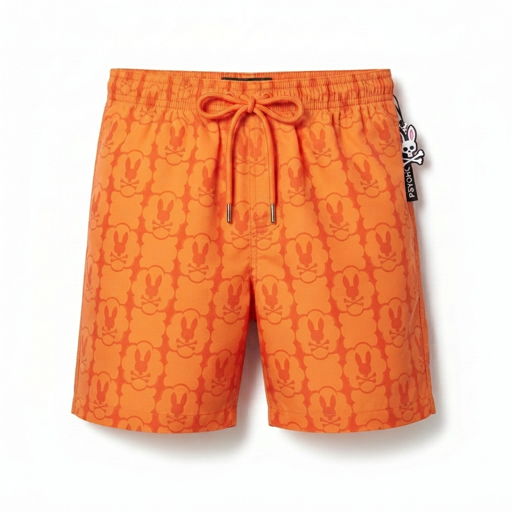 Bermuda Toby Estampado Secado Rápido Naranja