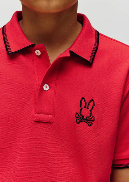 Polo Jude Rojo Piqué Algodón Pima