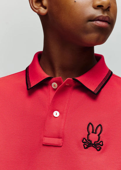 Polo Jude Rojo Piqué Algodón Pima