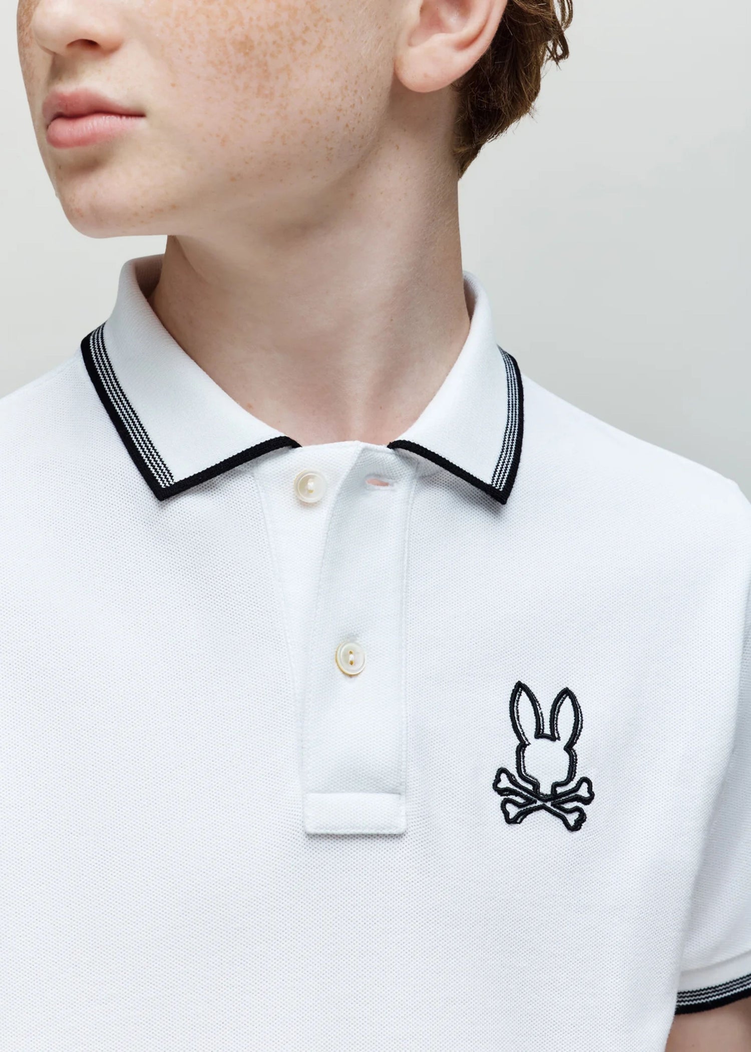 Polo Jude Blanco Piqué Algodón Pima