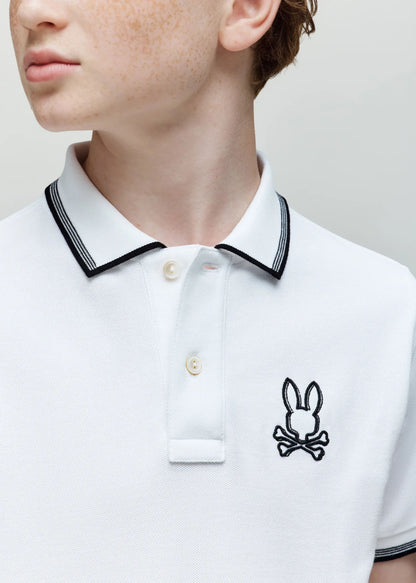 Polo Jude Blanco Piqué Algodón Pima