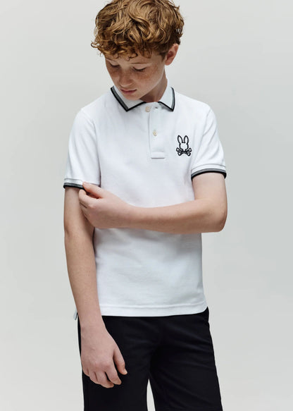 Polo Jude Blanco Piqué Algodón Pima