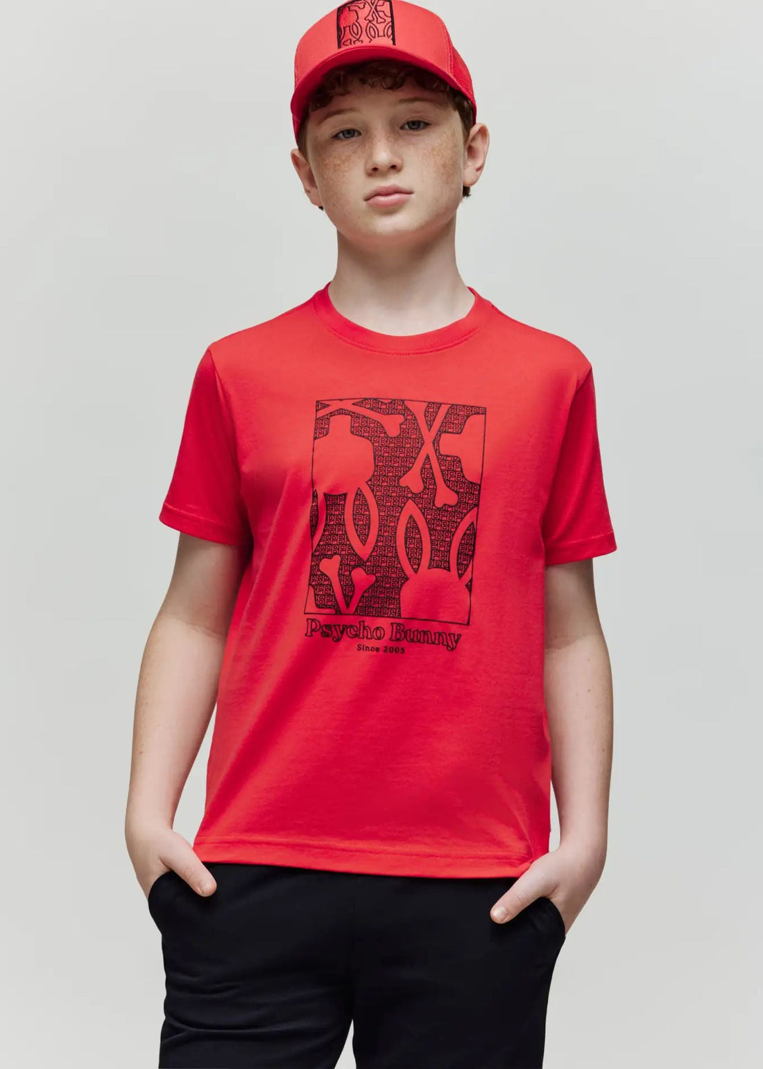 Camiseta Glenn Algodón Gráfico Rojo