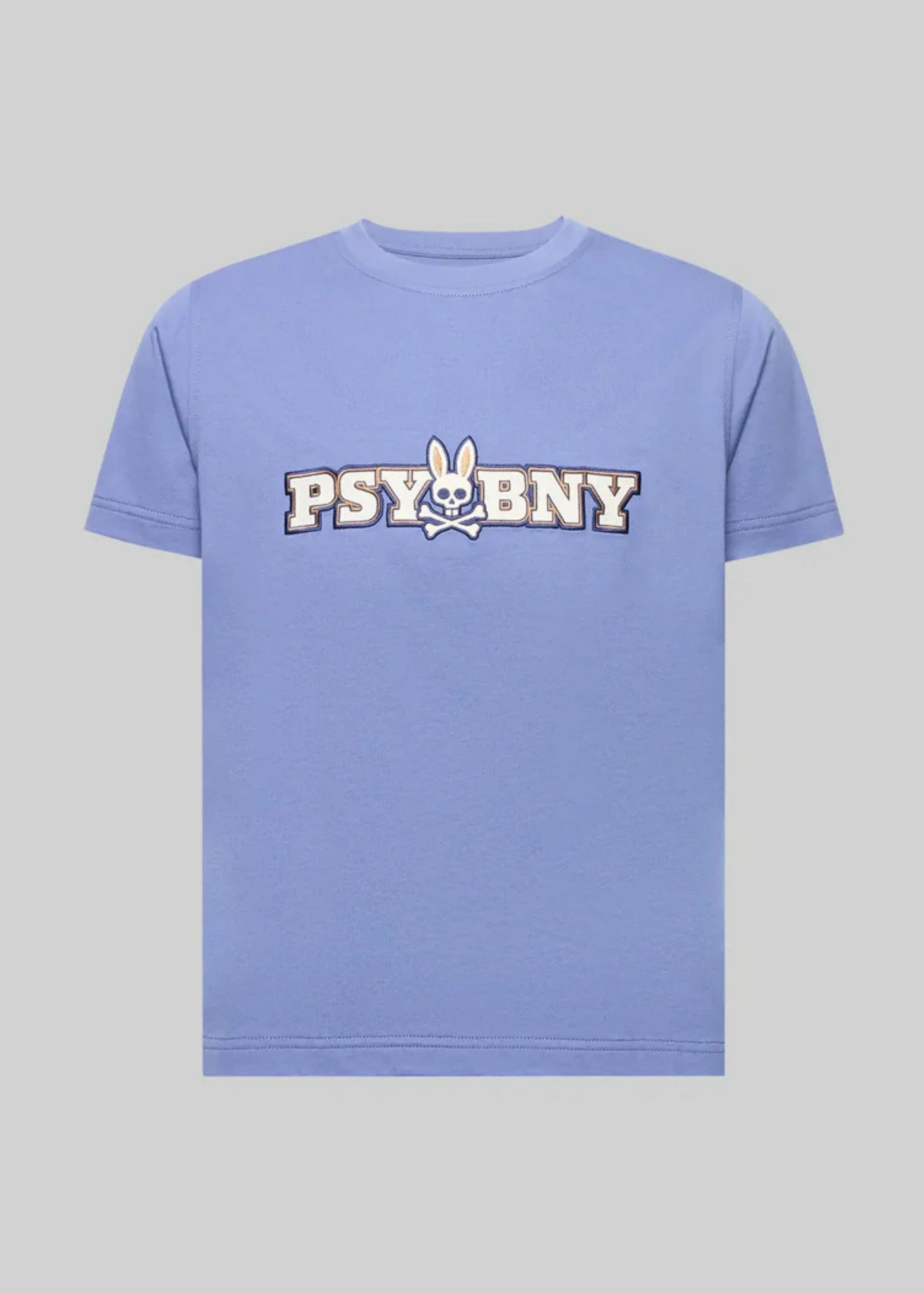Camiseta Wade Algodón Bordada Azul Hielo