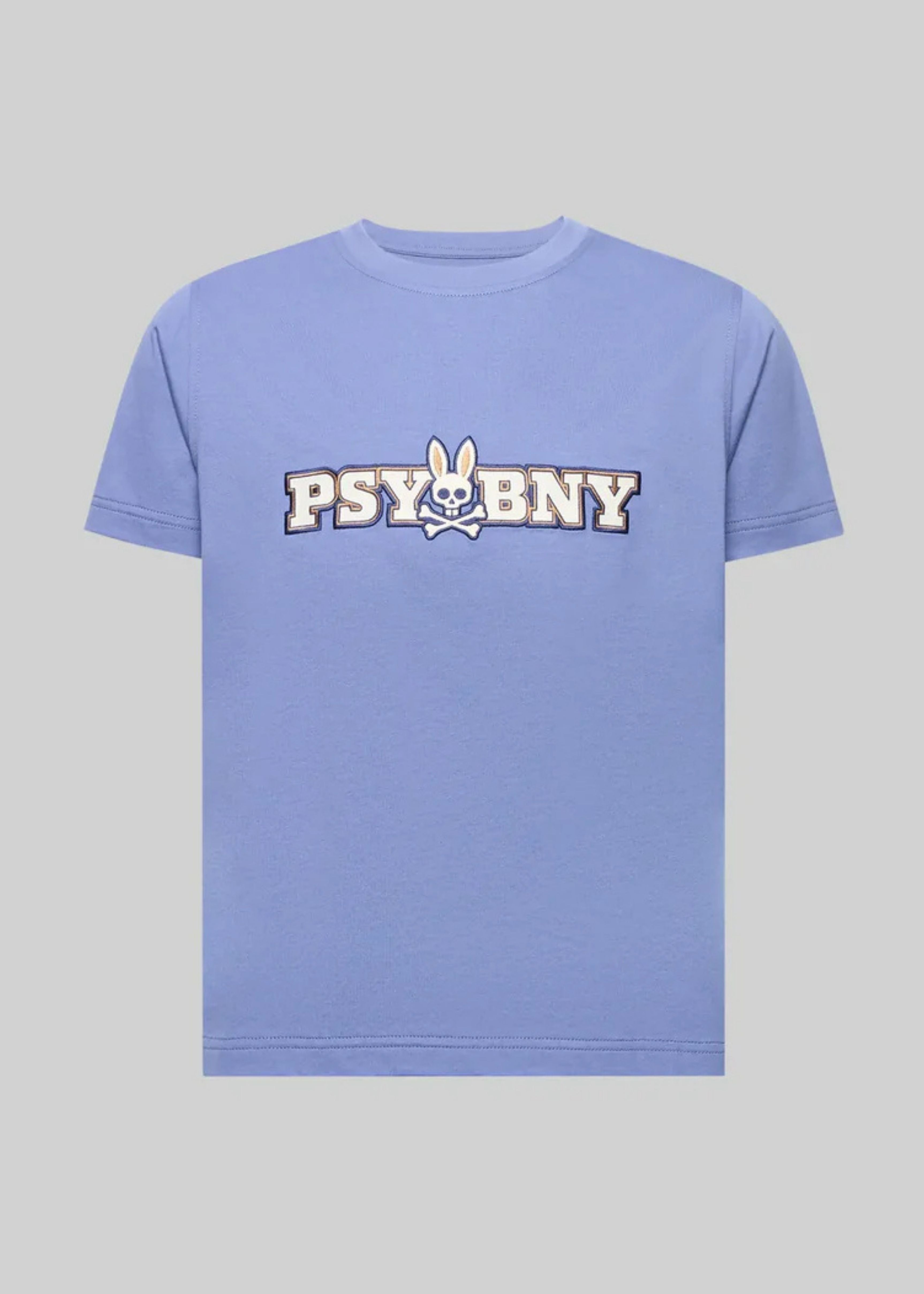 Camiseta Wade Algodón Bordada Azul Hielo