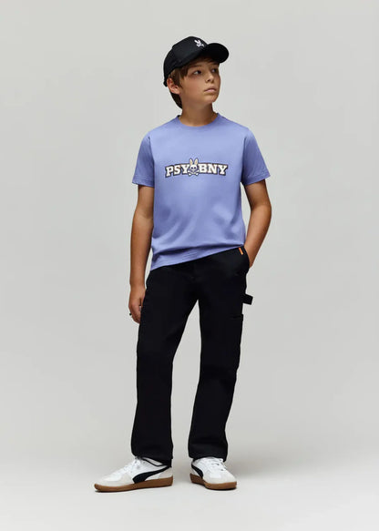 Camiseta Wade Algodón Bordada Azul Hielo