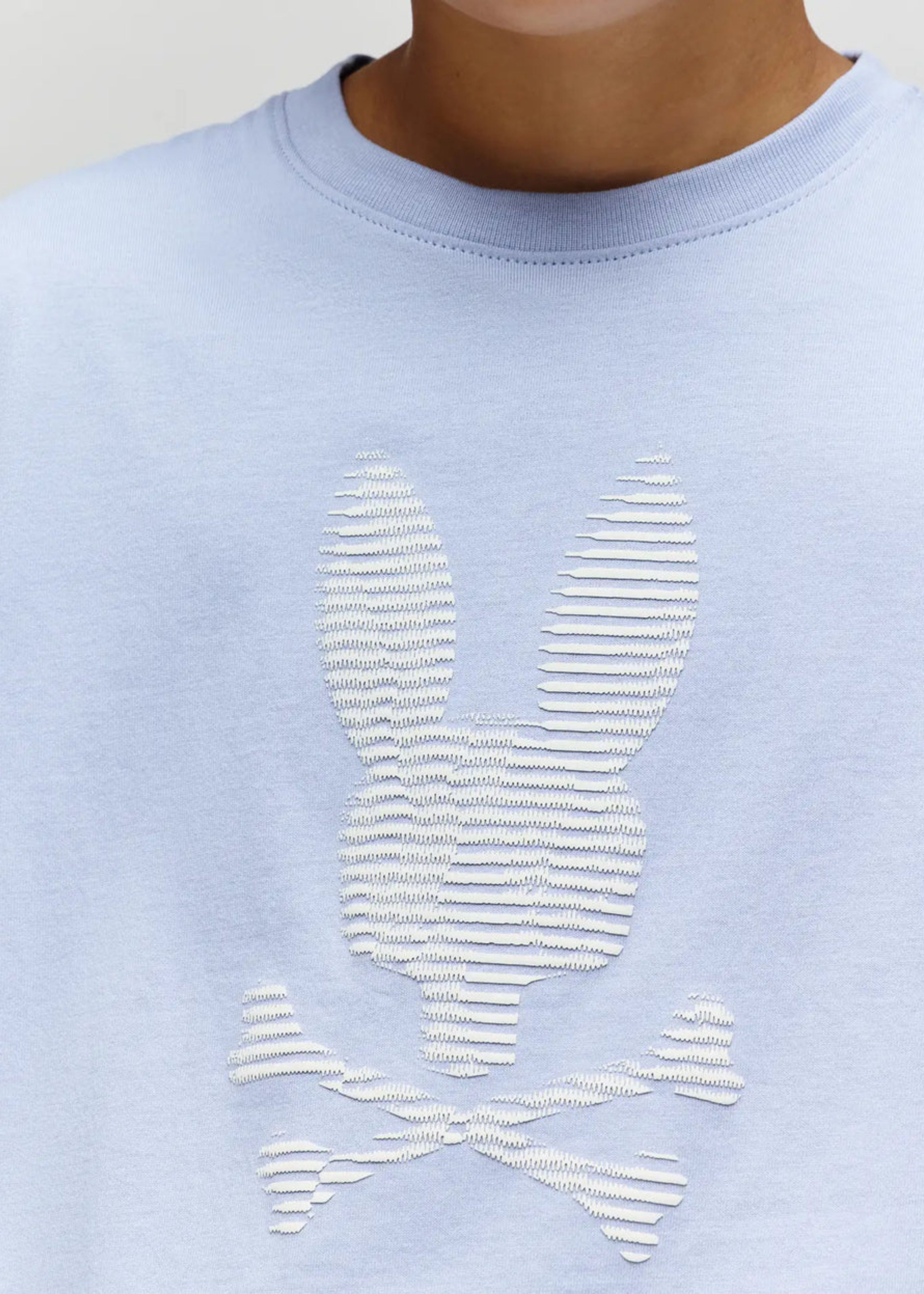 Camiseta Grant Relieve Algodón Azul Claro