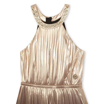 Vestido Plisado Dorado MK Chica