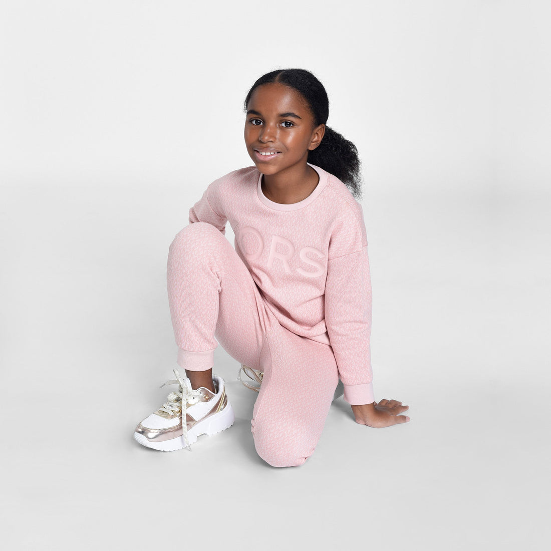 Pantalón Jogger MK Signature Rosado Niña